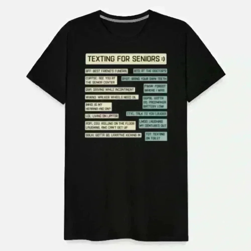 Grandma Texting For Senior Funny T-Shirt on Men's Premium T-Shirt